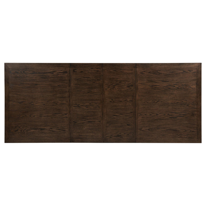 Ridgewell 7-piece Rectangular Trestle Dining Set Dark Oak