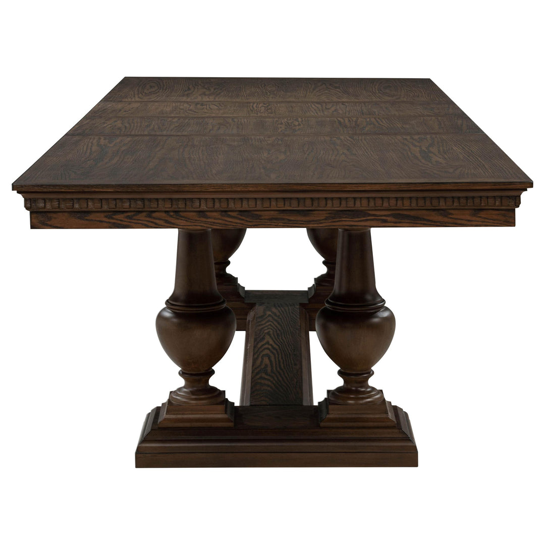 Ridgewell Rectangular Trestle Dining Table Dark Oak