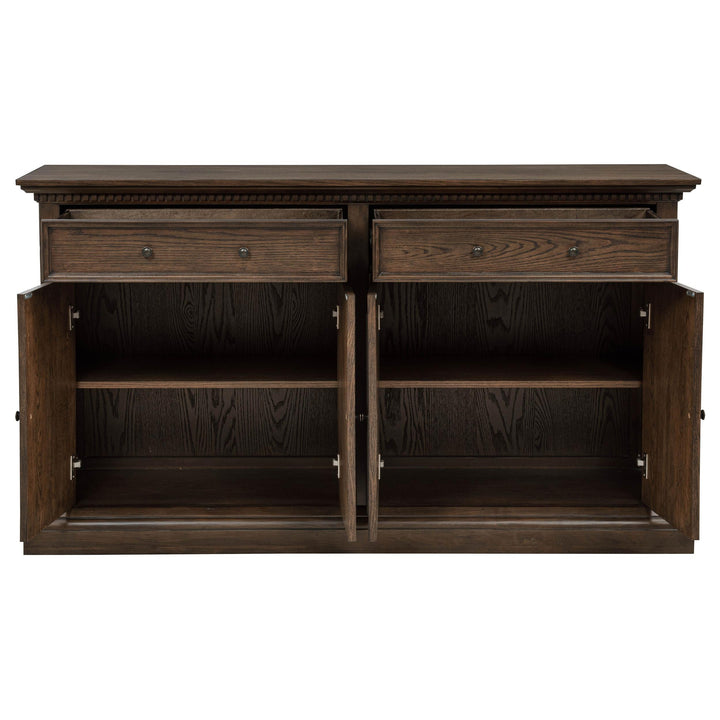 Ridgewell 2-drawer 4-door Dining Server Dark Oak