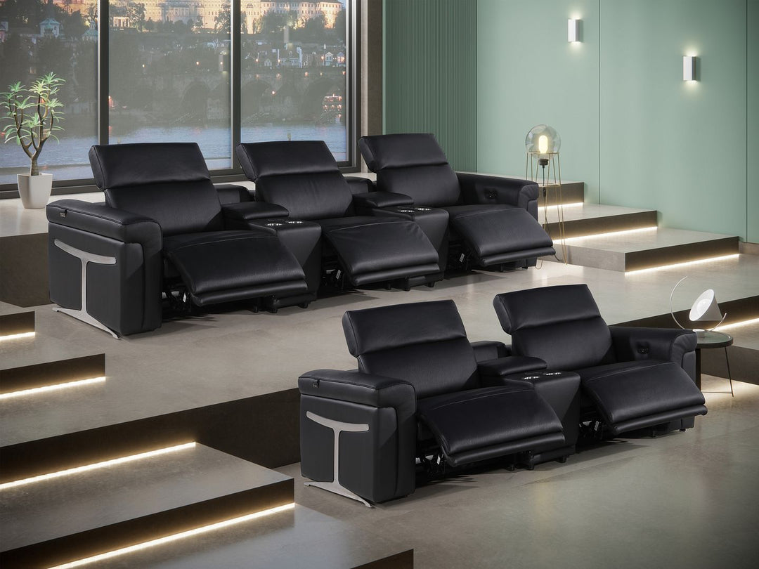 1126 - 8-Piece Modular Power Reclining Sofa &amp; Loveseat Set In With 5 Power Recliners &amp; Power Headrests