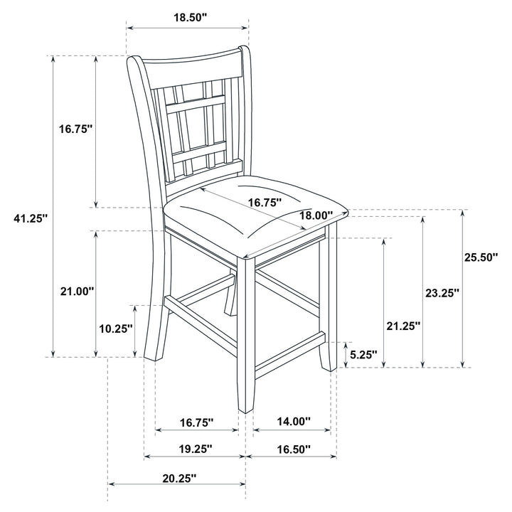 Lavon Wood Counter Height Dining Chair Tan and Espresso (Set of 2)