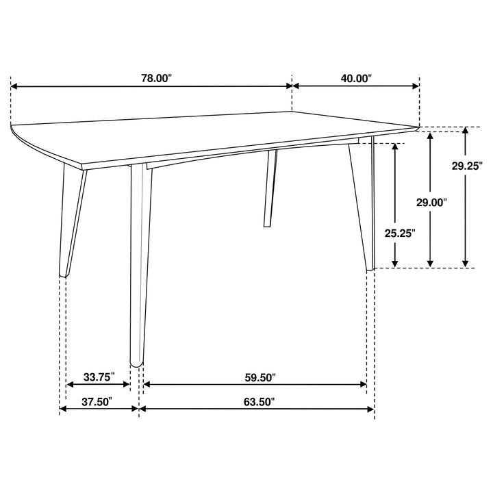 Malone 7-piece Rectangular Dining Table Set Dark Walnut