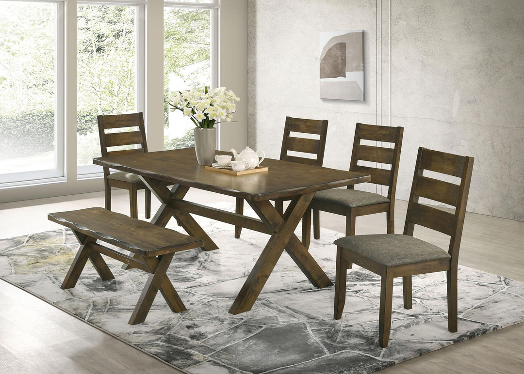 Alston 47-inch Solid Wood Dining Bench Knotty Nutmeg