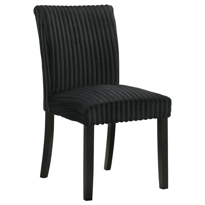 Dermott Upholstered Parson Dining Side Chair Black (Set of 2)