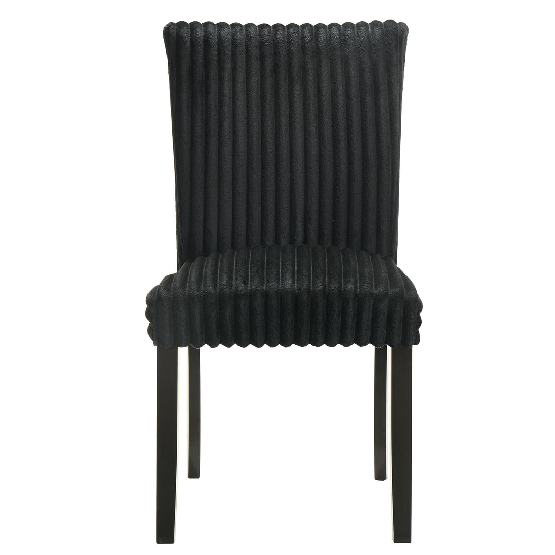 Dermott Upholstered Parson Dining Side Chair Black (Set of 2)