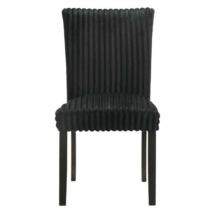 Dermott Upholstered Parson Dining Side Chair Black (Set of 2)