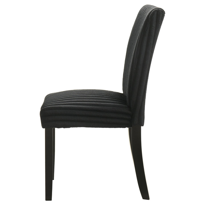 Dermott Upholstered Parson Dining Side Chair Black (Set of 2)