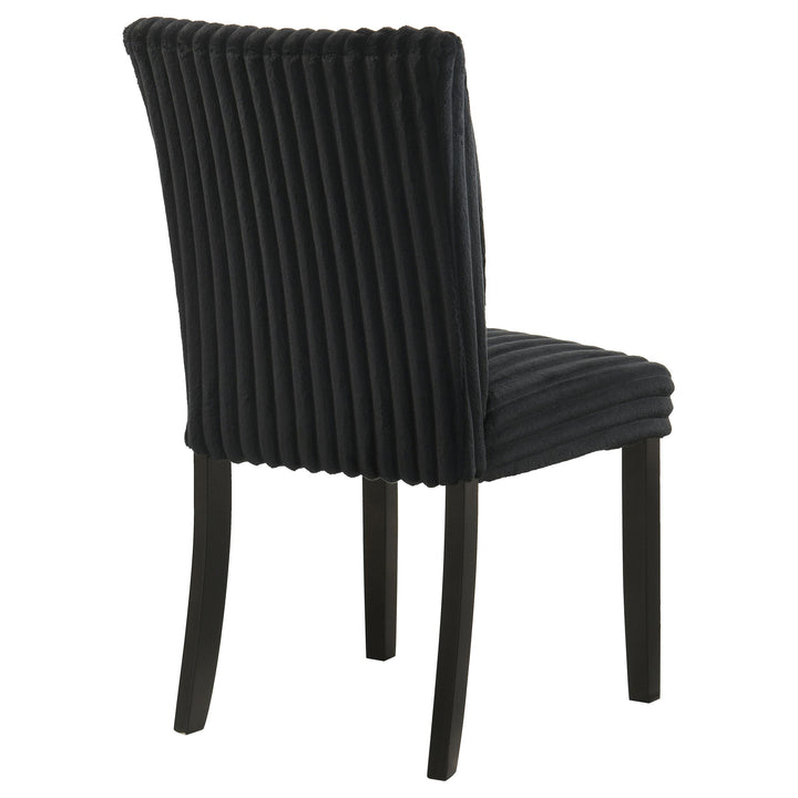 Dermott Upholstered Parson Dining Side Chair Black (Set of 2)