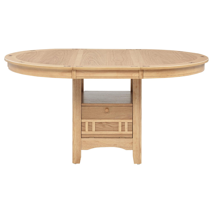 Lavon 5-piece Oval Extension Leaf Dining Set Light Oak