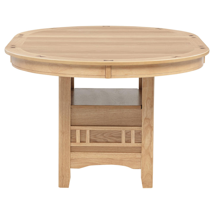 Lavon 5-piece Oval Extension Leaf Dining Set Light Oak