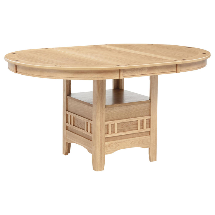 Lavon 5-piece Oval Extension Leaf Dining Set Light Oak
