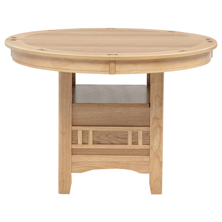 Lavon Oval 60-inch Wood Extension Leaf Dining Table Light Oak