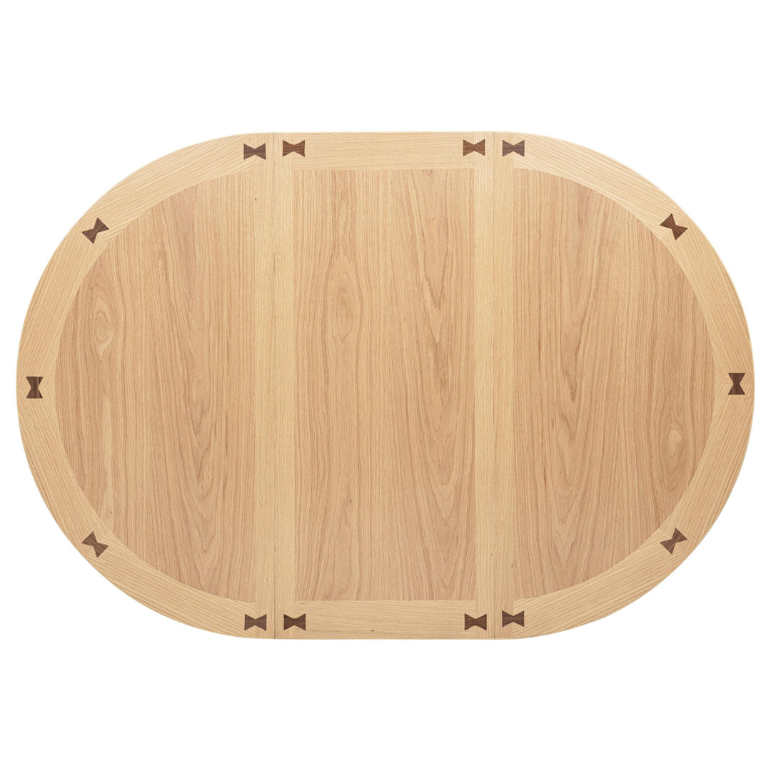 Lavon Oval 60-inch Wood Extension Leaf Dining Table Light Oak