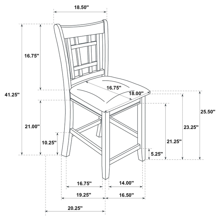 Lavon 5-piece Oval Counter Height Dining Set Light Oak