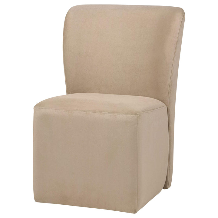 Jaelynn Upholstered Parsons Dining Side Chair Tan (Set of 2)