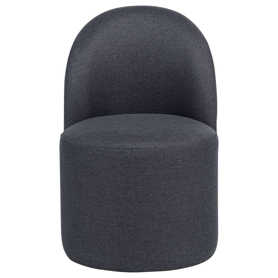 Aubrey Upholstered Barrel Dining Side Chair Charcoal (Set of 2)