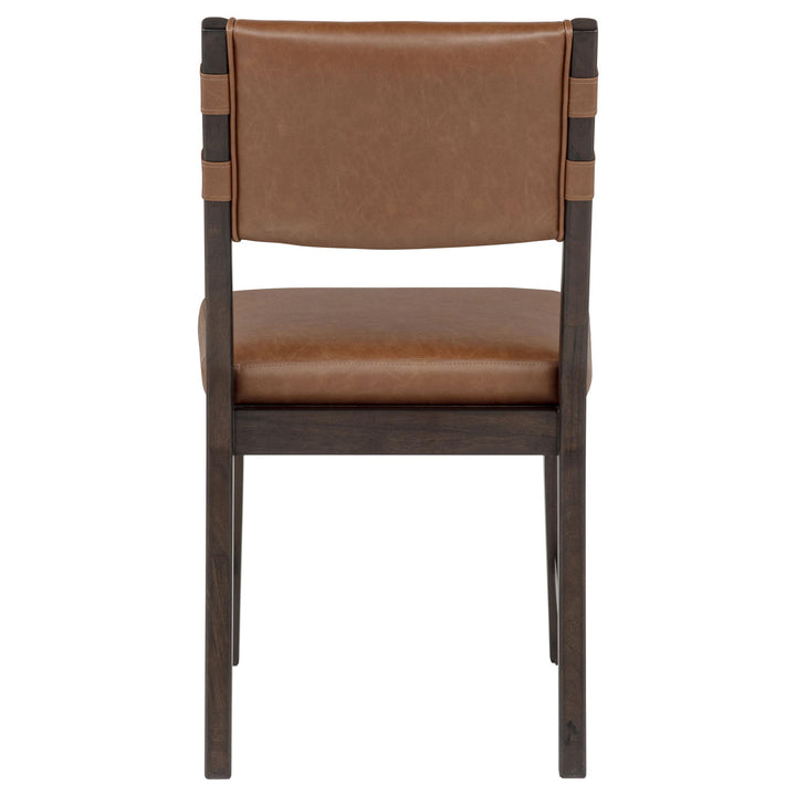Tegan Faux Leather Upholstered Dining Side Chair Cognac (Set of 2)