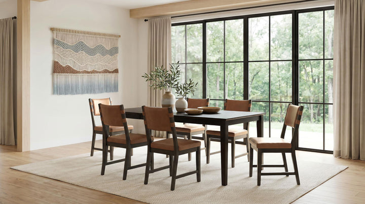 Tegan Faux Leather Upholstered Dining Side Chair Cognac (Set of 2)