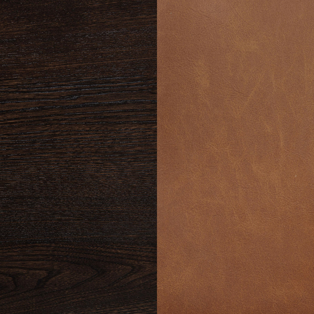 Tegan Faux Leather Upholstered Counter Height Chair Cognac (Set of 2)