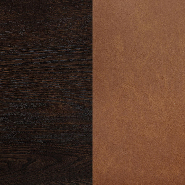 Tegan Faux Leather Upholstered Counter Height Chair Cognac (Set of 2)
