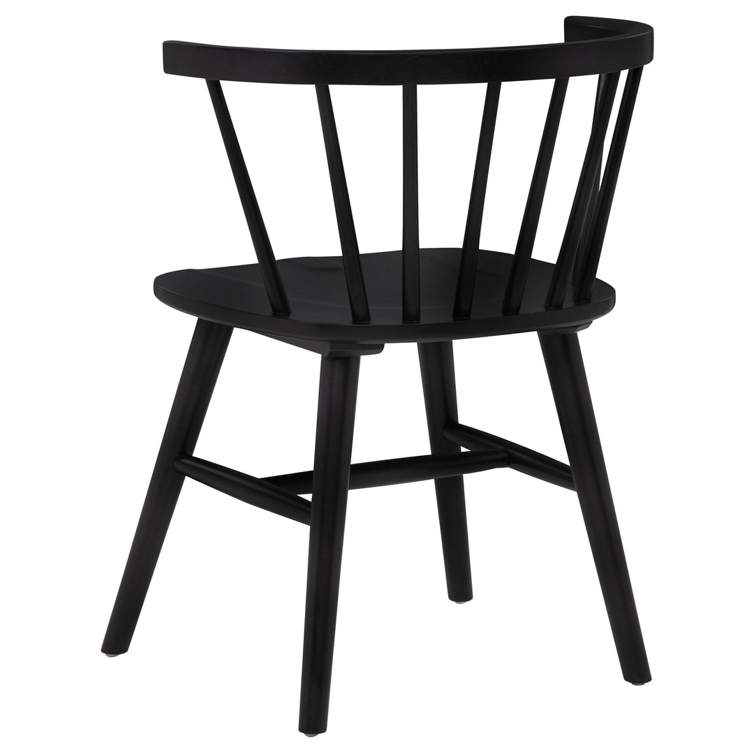 Jeffries Windsor Wood Dining Side Chair Black (Set of 2)