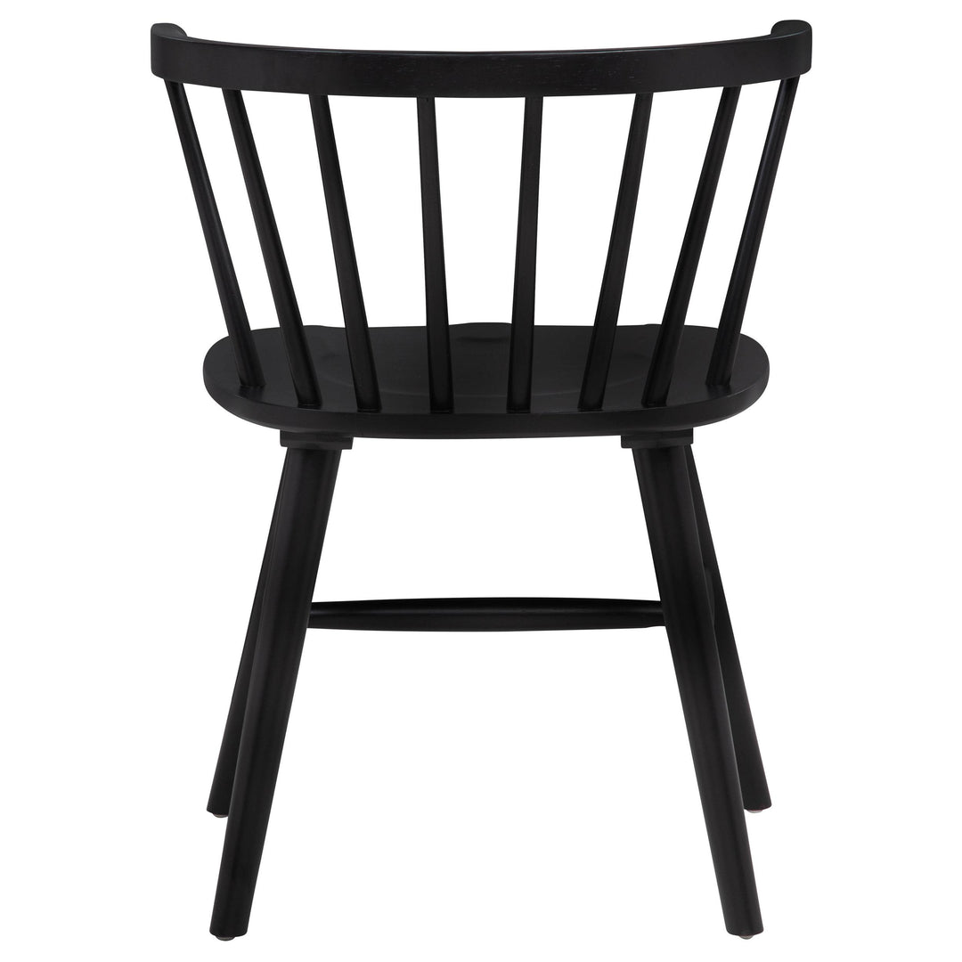 Jeffries Windsor Wood Dining Side Chair Black (Set of 2)