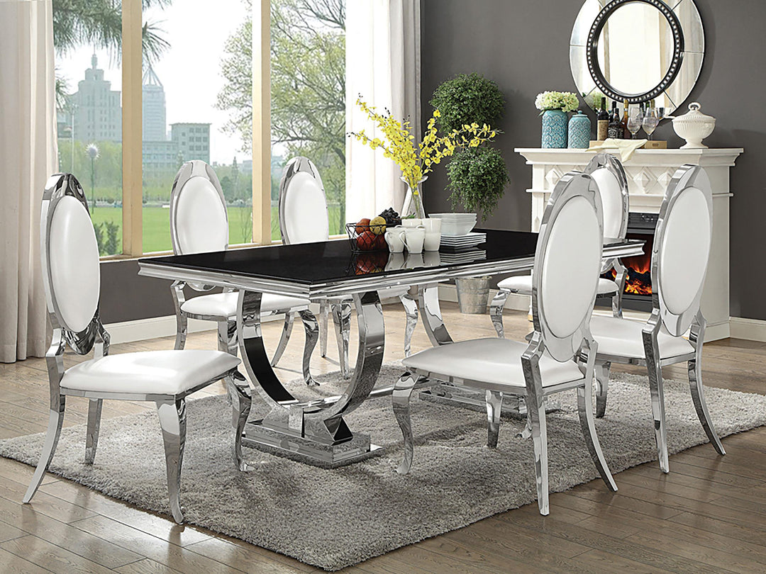 Antoine Upholstered Dining Chair Cream White (Set of 2)