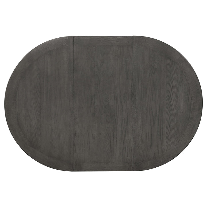 Lavon 5-piece Oval Extension Leaf Dining Set Medium Grey