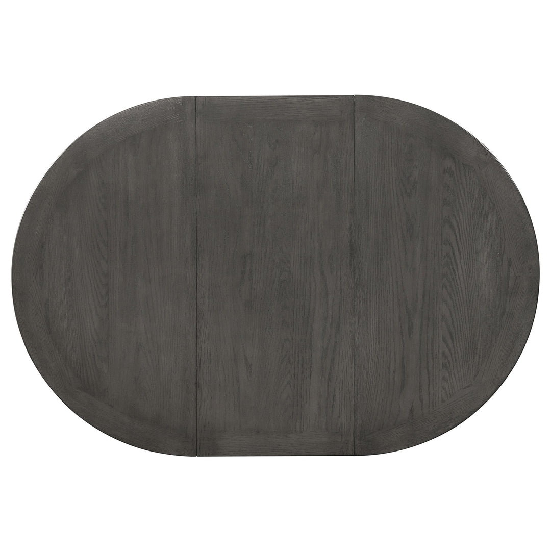 Lavon Oval 60-inch Wood Extension Leaf Dining Table Medium Grey