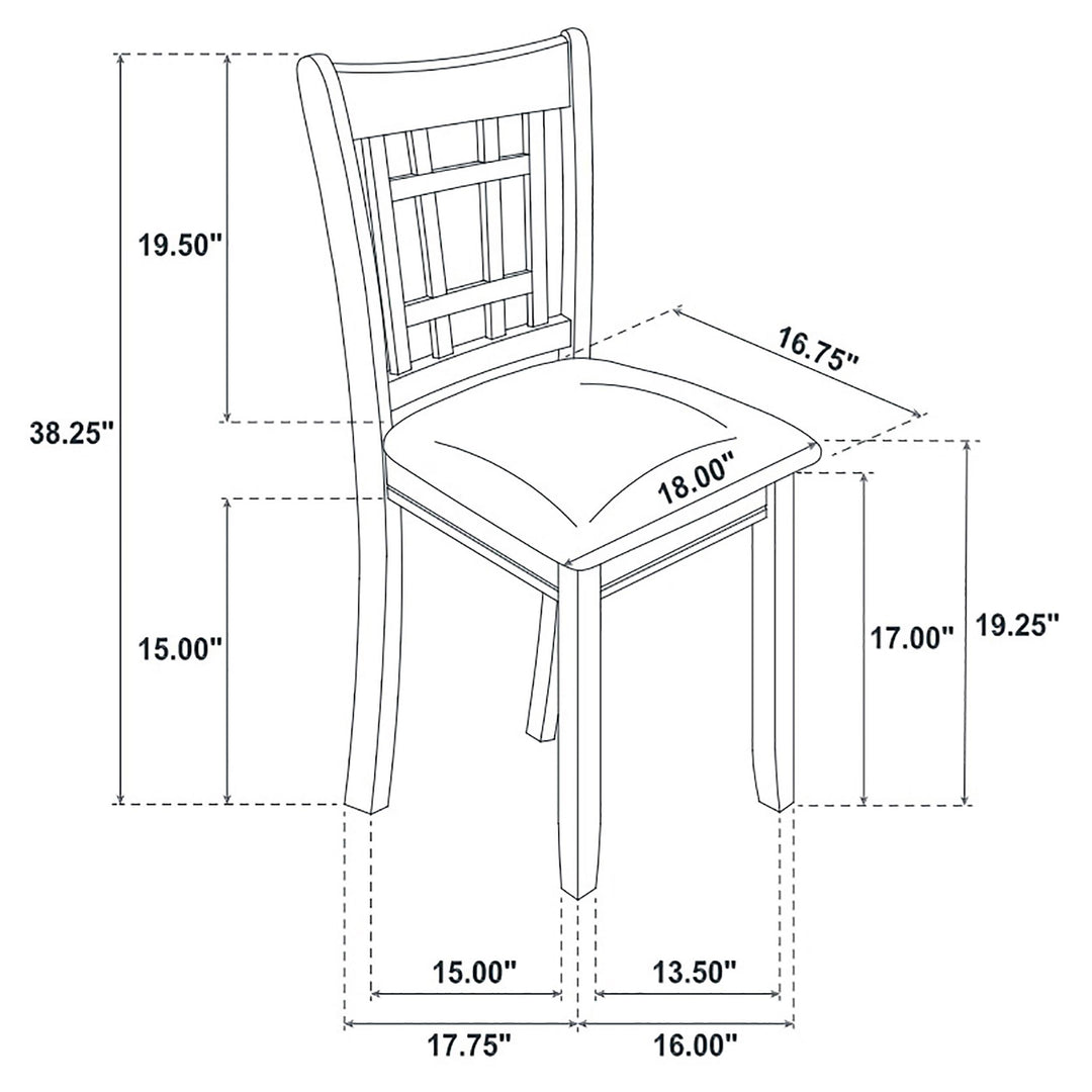 Lavon Wood Dining Side Chair Black and  Medium Grey (Set of 2)