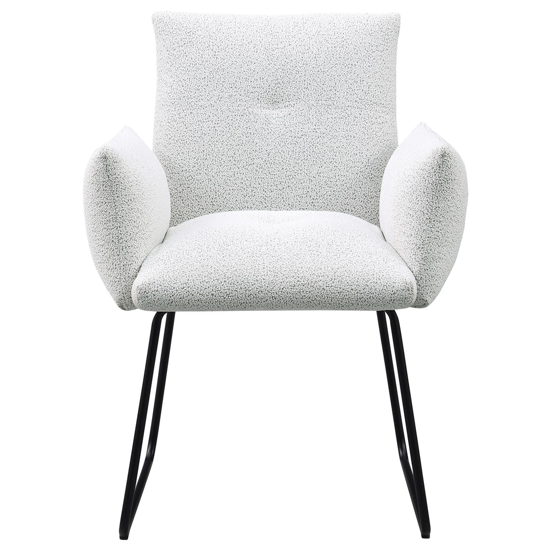 Ackland Upholstered Dining Arm Chair Light Grey (Set of 2)