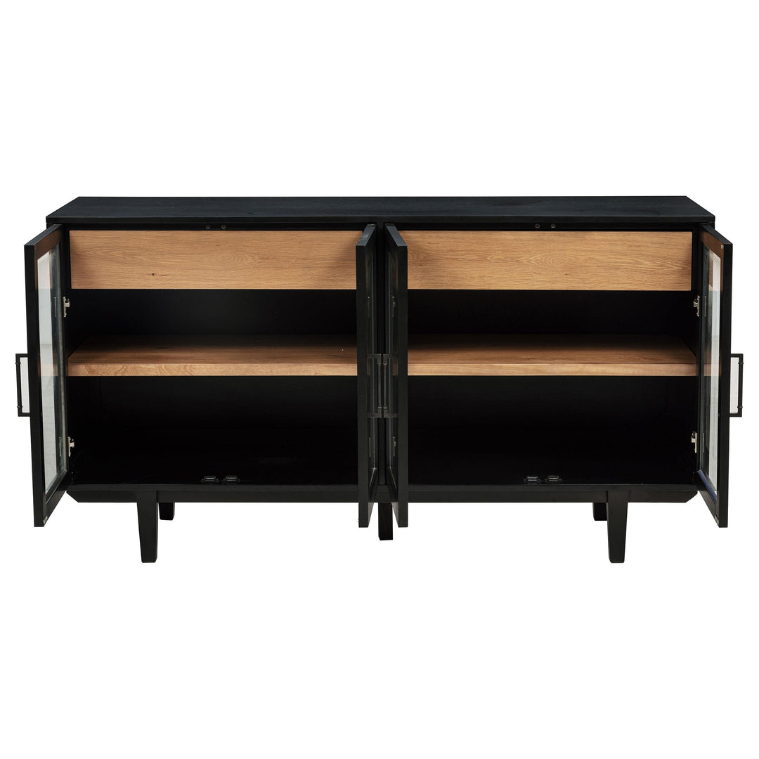Middleton 4-door Sideboard Server with Dual Drawers Black