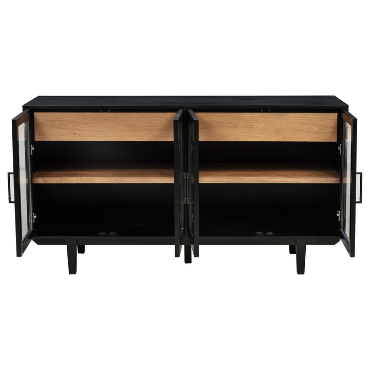 Middleton 4-door Sideboard Server with Dual Drawers Black