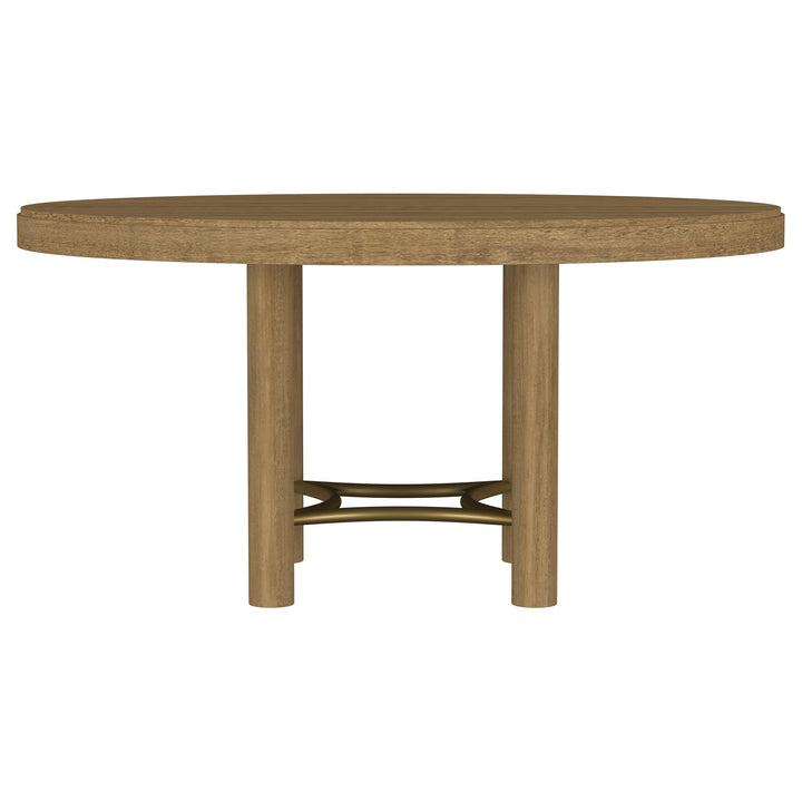 Arini 7-piece Round Dining Table Set Sand Wash and Black