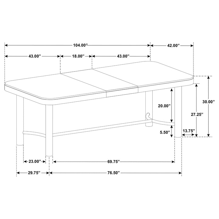 Arini 9-piece Extension Leaf Dining Table Set Sand Wash