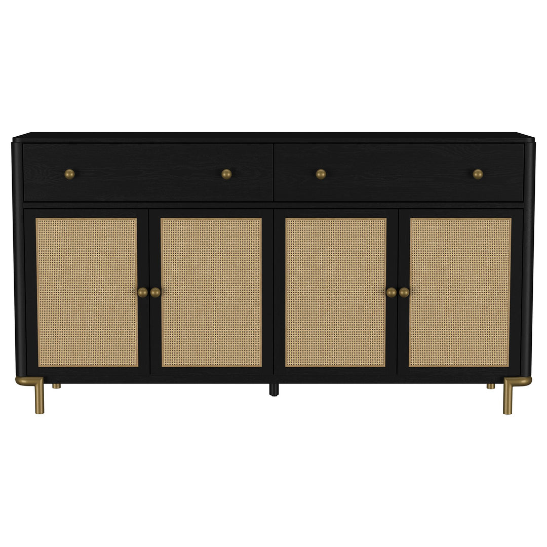 Arini 2-drawer Cane Door Dining Sideboard Server Black