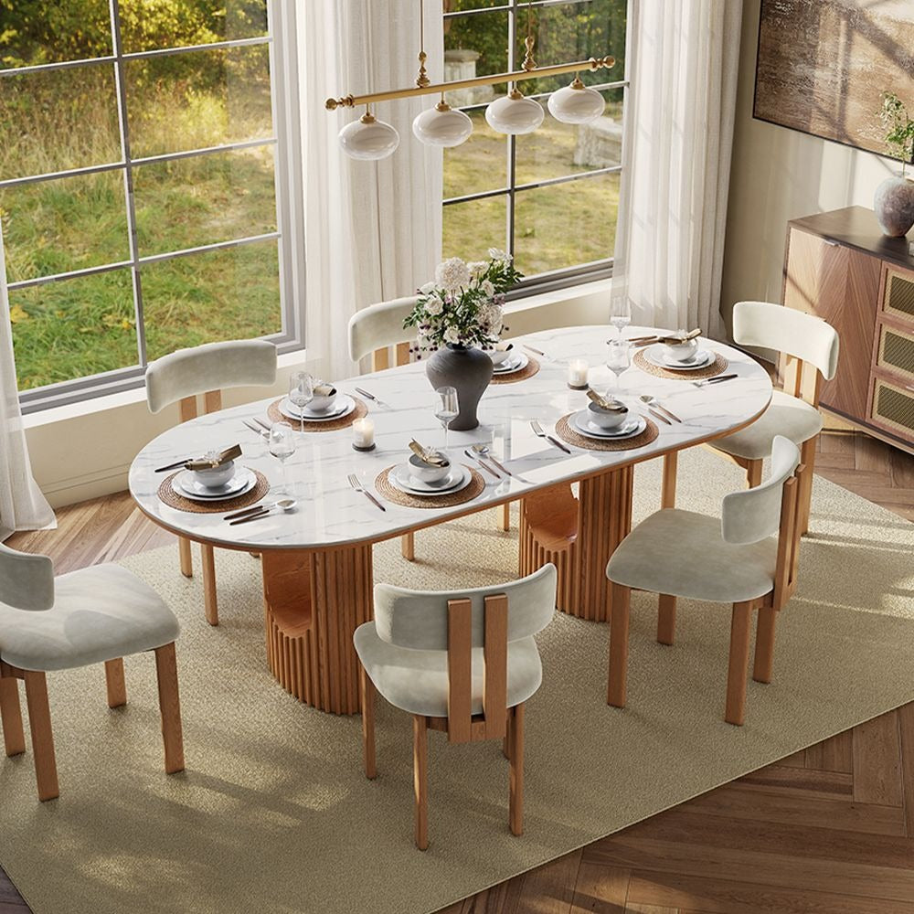 Silvo 79" Table (Glossy White)