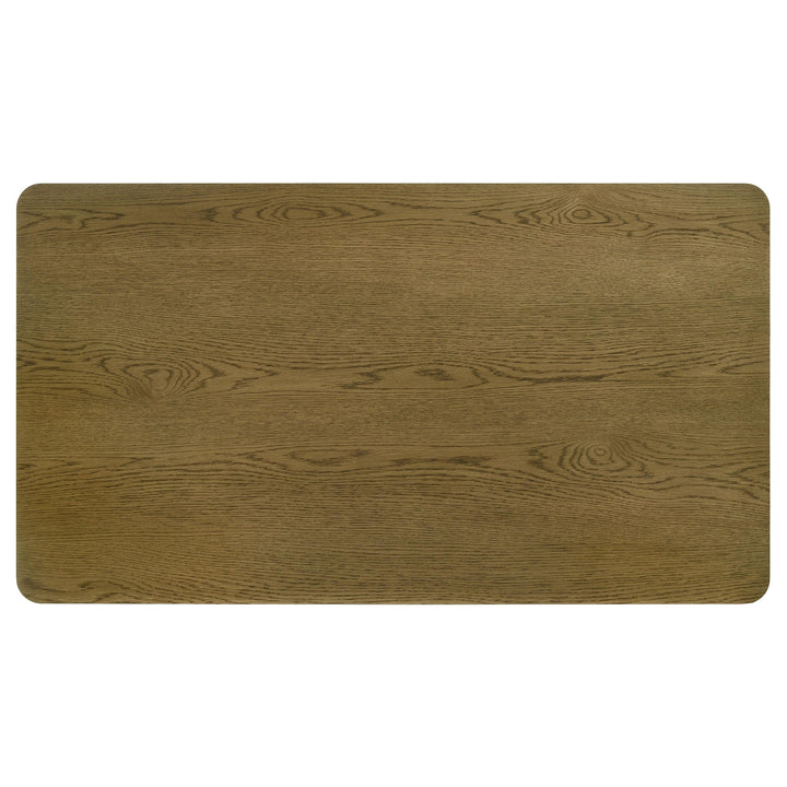Castlewood 7-piece 71-inch Rectangular Dining Set Brown Oak