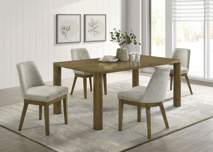 Castlewood 71-inch Rectangular Wood Dining Table Brown Oak