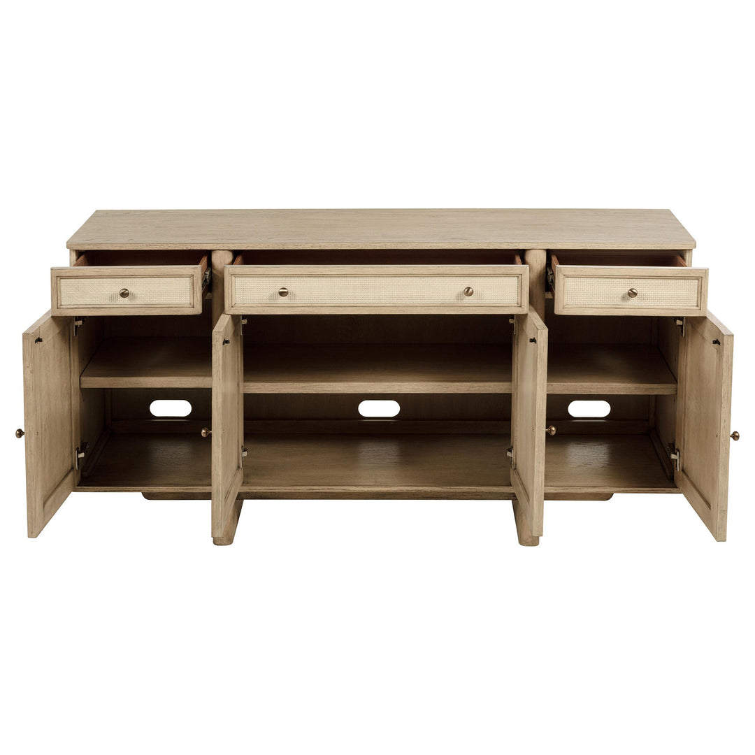 Kailani 10-piece Wood Dining Set with Sideboard Beige Oak