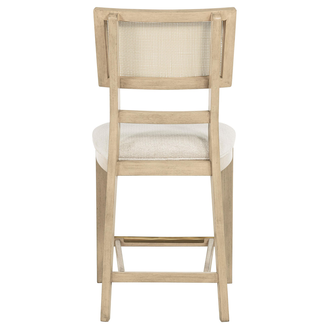 Kailani Rattan Cane Counter Side Chair Beige Oak (Set of 2)
