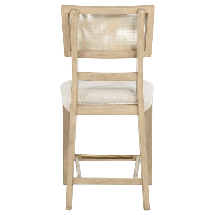 Kailani Rattan Cane Counter Side Chair Beige Oak (Set of 2)