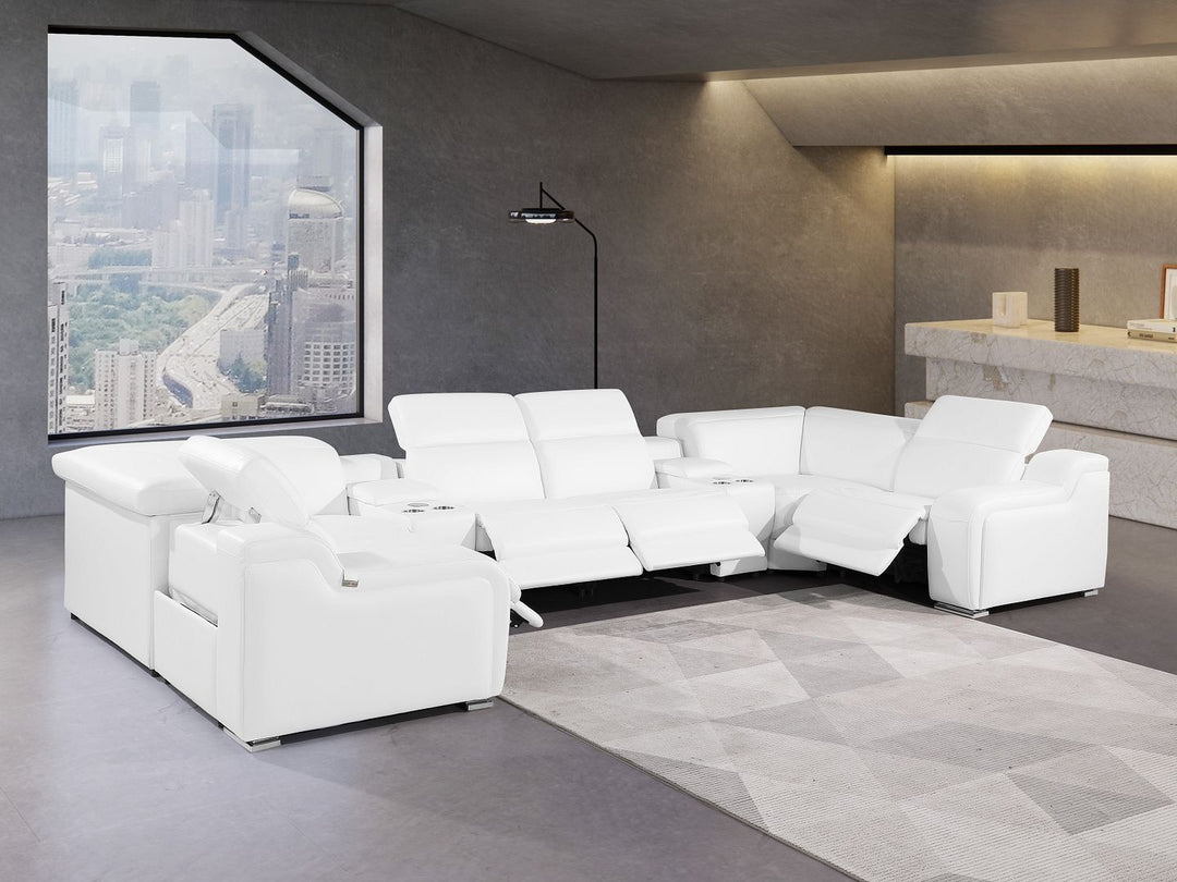 1116 - 8-Piece U-Shaped Sectional Sofa In With 4 Power Recliners &amp; Power Headrest