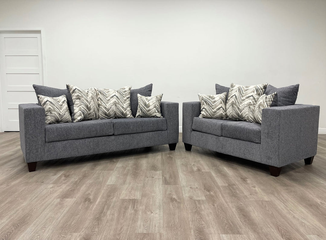 110 - Charcoal Sofa &amp; Loveseat Set (ETA: 8/26)