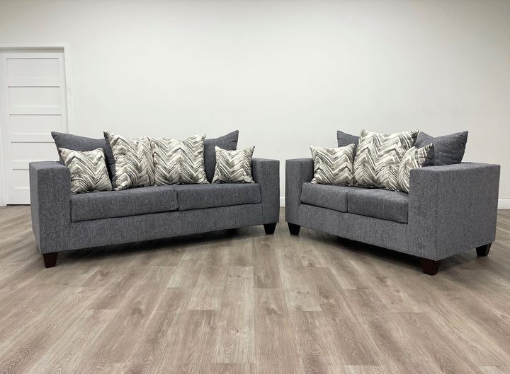 110 - Charcoal Sofa &amp; Loveseat Set (ETA: 8/26)