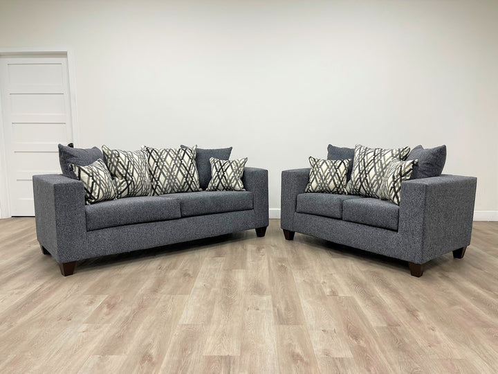 110 - Steel Sofa &amp; Loveseat