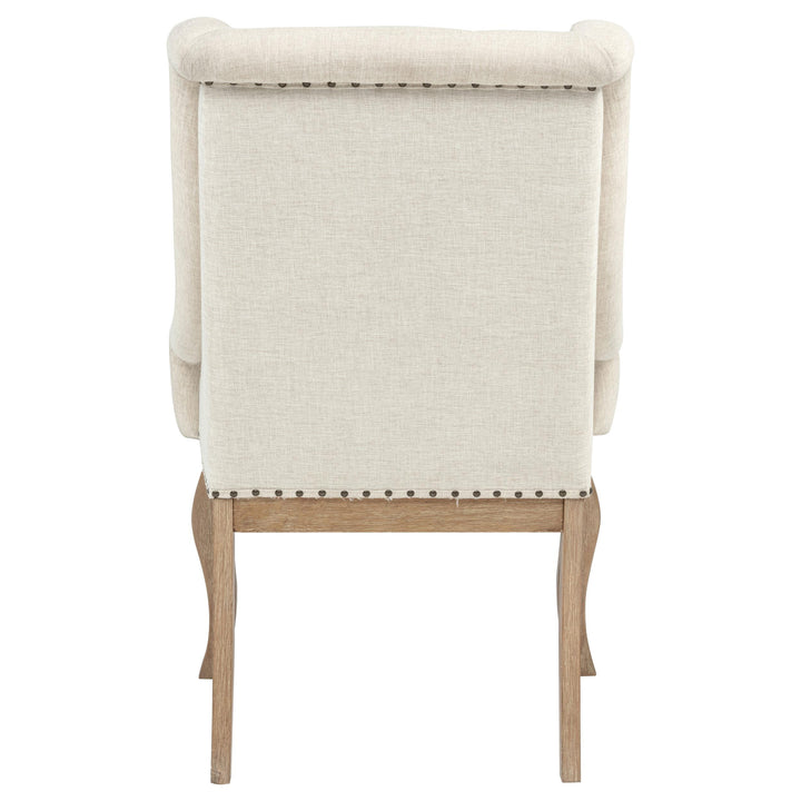 Brockway Upholstered Arm Chair Barley Brown (Set of 2)