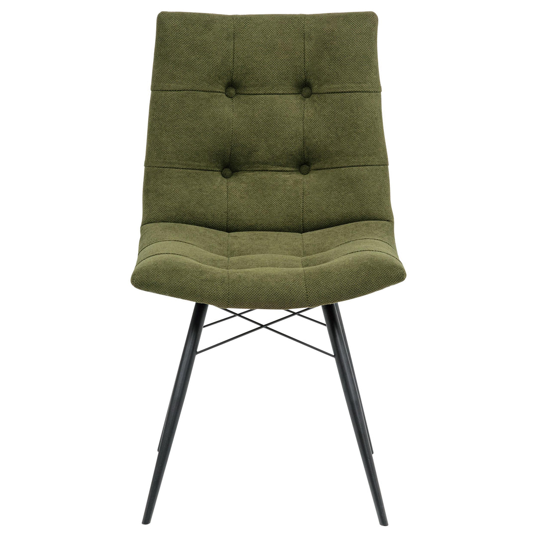 Aiken Fabric Upholstered Dining Side Chair Saddle Forest Green (Set of 4)