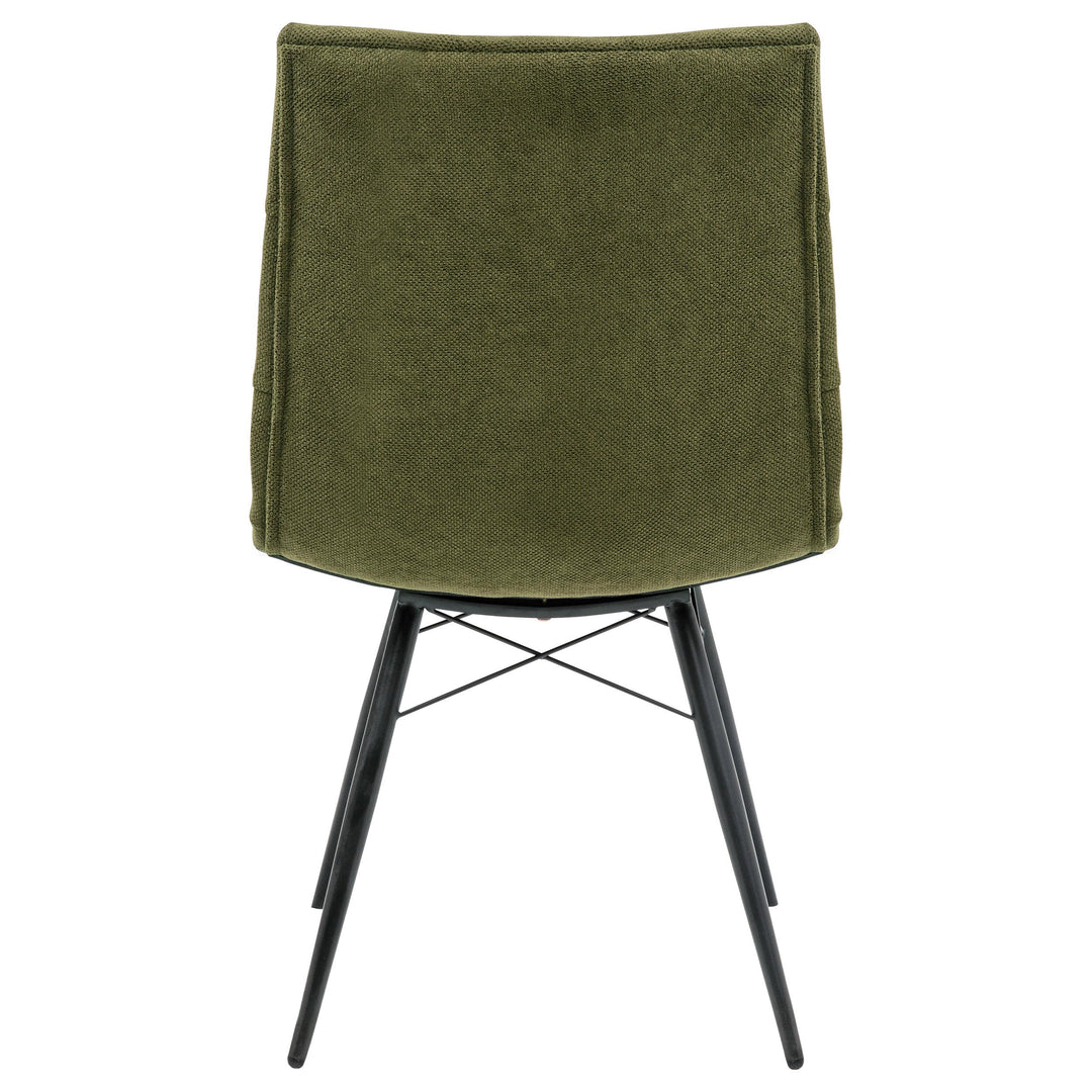 Aiken Fabric Upholstered Dining Side Chair Saddle Forest Green (Set of 4)