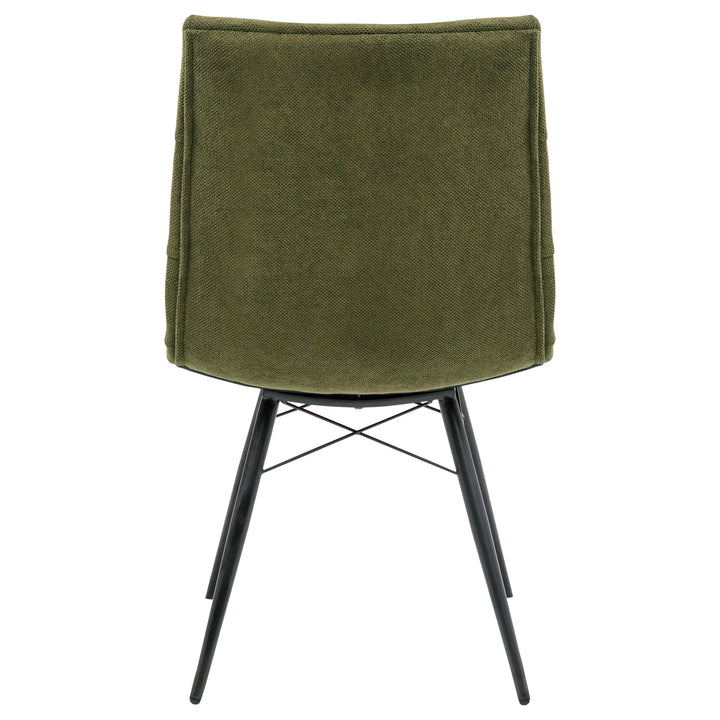 Aiken Fabric Upholstered Dining Side Chair Saddle Forest Green (Set of 4)